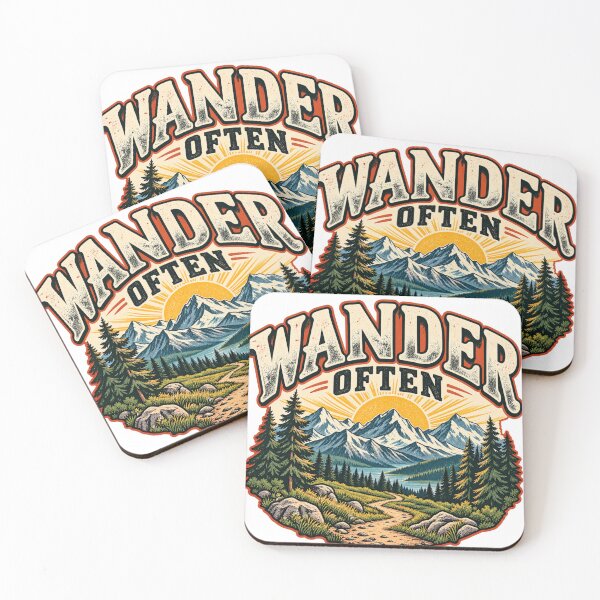 Item preview, Wander Often Vintage Mountain Adventure designed and sold by CodePaws Creations.