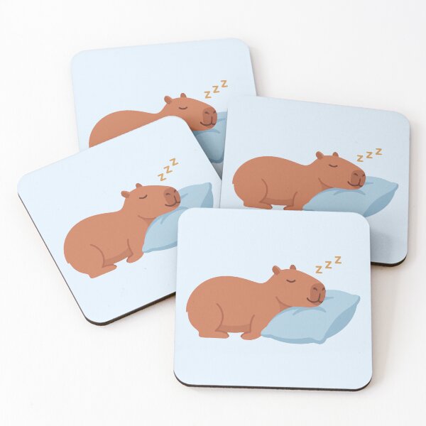 Item preview, Cute Capybara Napping on Pillow Professional Napper Art designed and sold by pattman.