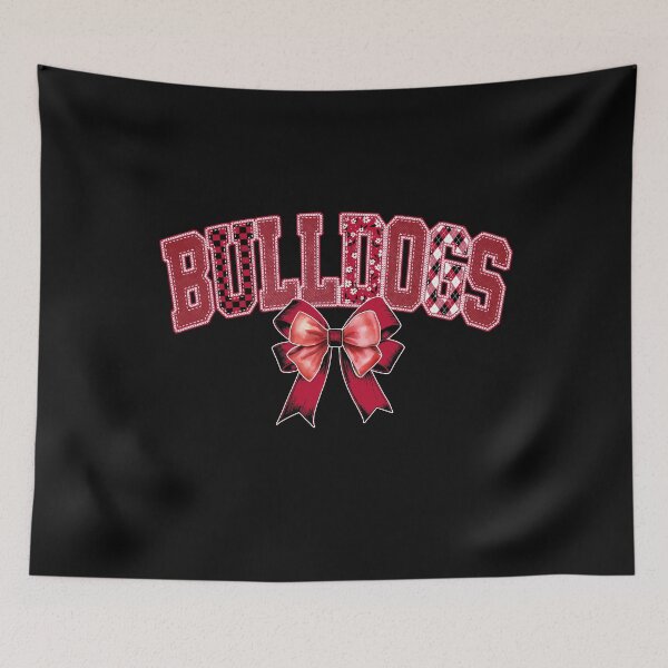 Item preview, Bulldogs Red Coquette Denim-effect designed and sold by Floral Vintage.
