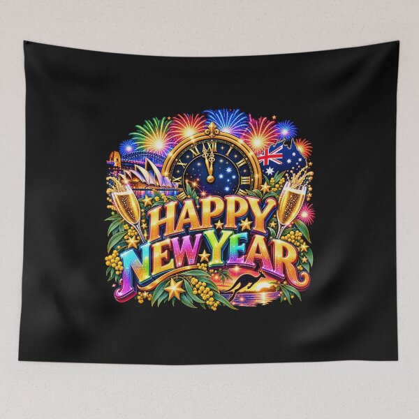 Item preview, Australian - See in the Next Year - Happy New Year Fireworks designed and sold by Genius Geek.