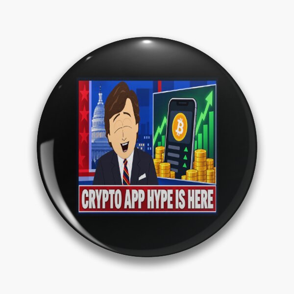 Item preview, Crypto App Hype Breaking News Bitcoin Cartoon designed and sold by POD DYNASTY | Original Print On Demand T-Shirt Graphics.
