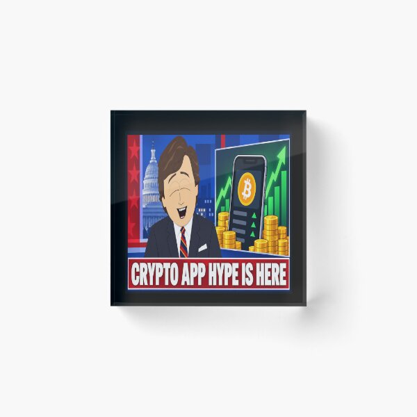 Item preview, Crypto App Hype Breaking News Bitcoin Cartoon designed and sold by POD DYNASTY | Original Print On Demand T-Shirt Graphics.