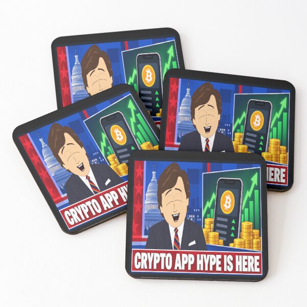 Item preview, Crypto App Hype Breaking News Bitcoin Cartoon designed and sold by POD DYNASTY | Original Print On Demand T-Shirt Graphics.