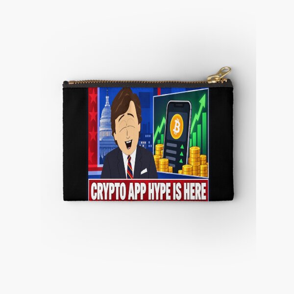 Item preview, Crypto App Hype Breaking News Bitcoin Cartoon designed and sold by POD DYNASTY | Original Print On Demand T-Shirt Graphics.