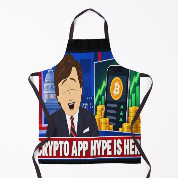 Item preview, Crypto App Hype Breaking News Bitcoin Cartoon designed and sold by POD DYNASTY | Original Print On Demand T-Shirt Graphics.