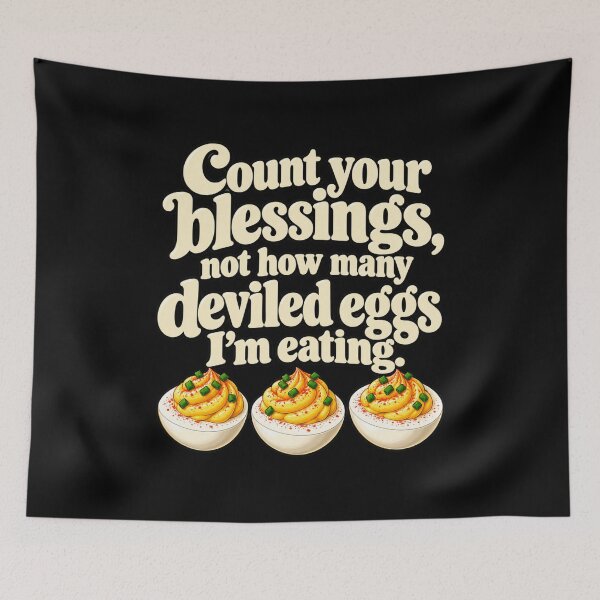 Item preview, Count Your Blessing Not How Many Deviled Eggs I'm Eating T-Shirt designed and sold by Trendably.