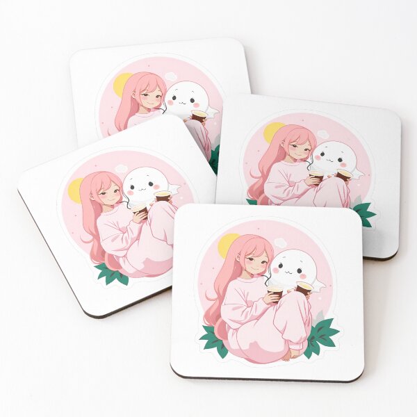Item preview, Carefree Ghost on Hammock with Boba Tea designed and sold by For-Cat Studio.