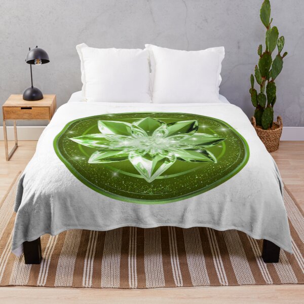 Item preview, 3D Emerald Green Crystal Lotus & Glitter Frame designed and sold by MinimalAurashop.
