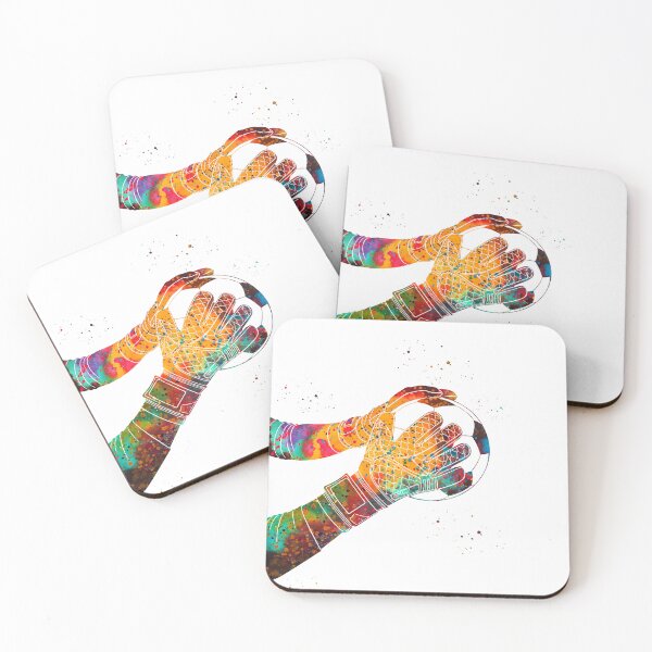 Item preview, Soccer Goalie Gloves Watercolor Art designed and sold by Liededrom..