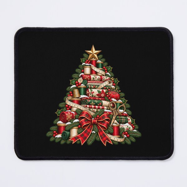 Item preview, Sewing Christmas Tree Seamstress Gift Vintage Holiday Style designed and sold by Corvoria.
