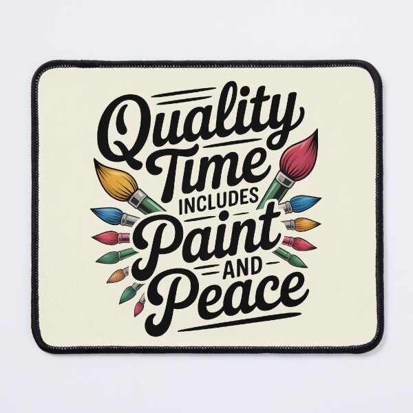 Item preview, Quality Time Includes Paint and Peace – Relaxing Artist Quote Design designed and sold by Jollys-ArtShop.