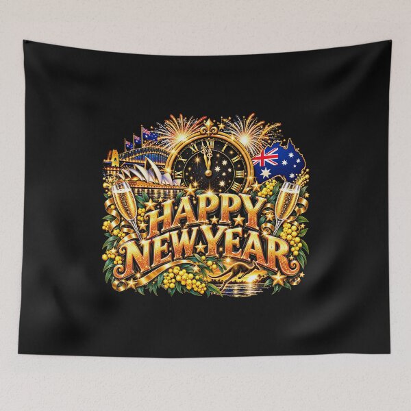 Item preview, Australian - See in the Next Year - Happy New Year Fireworks designed and sold by Genius Geek.