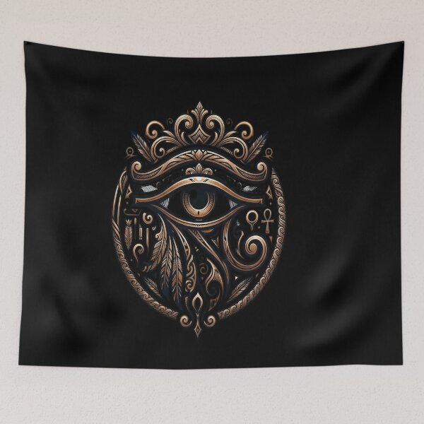 Item preview, Eye of Horus, Feathers, Falcon, Protection Symbol, Lucky designed and sold by borumarmlind.