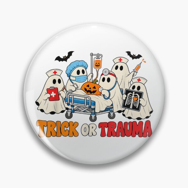Item preview, Trick Or Trauma Nurse Ghosts Halloween ER Nurse Hospital designed and sold by Chaya Reid.