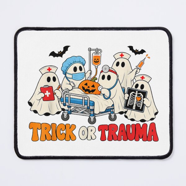 Item preview, Trick Or Trauma Nurse Ghosts Halloween ER Nurse Hospital designed and sold by Chaya Reid.