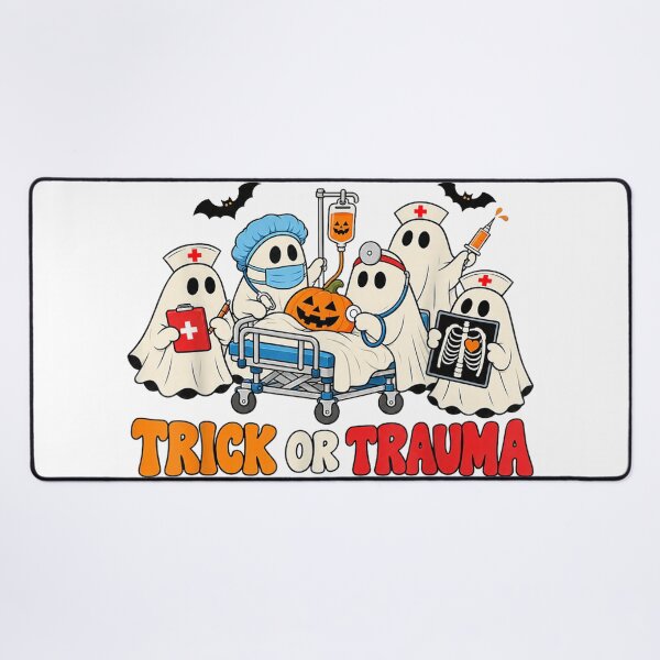 Item preview, Trick Or Trauma Nurse Ghosts Halloween ER Nurse Hospital designed and sold by Chaya Reid.