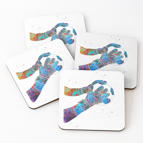Item preview, Soccer Goalie Gloves Watercolor Art designed and sold by Liededrom..
