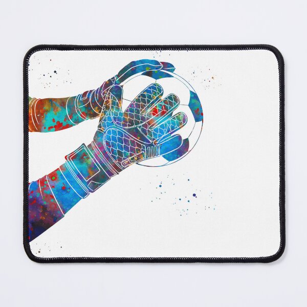 Item preview, Soccer Goalie Gloves Watercolor Art designed and sold by Liededrom..