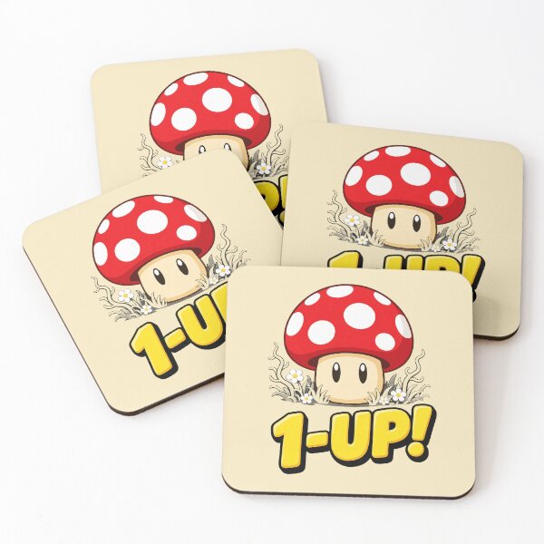 Item preview, Retro Power Mushroom 1-UP Gaming Icon designed and sold by rowanwrigh.