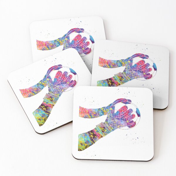 Item preview, Soccer Goalie Gloves Watercolor Art designed and sold by Liededrom..