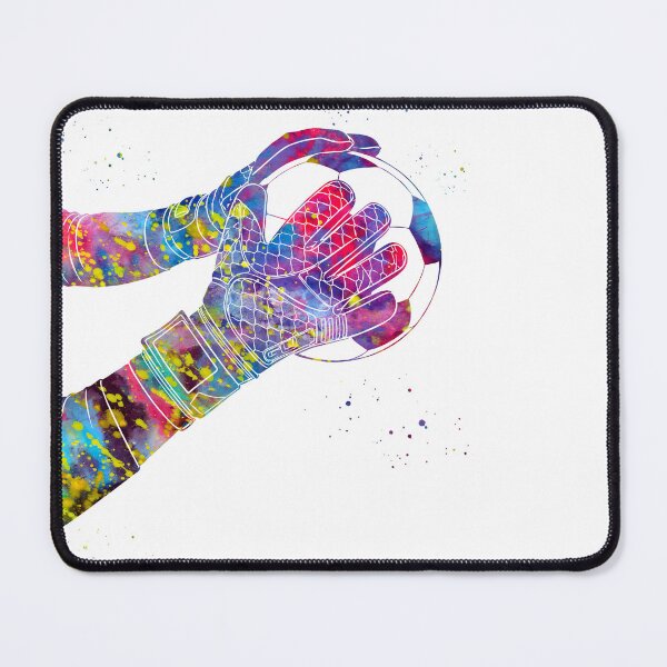 Item preview, Soccer Goalie Gloves Watercolor Art designed and sold by Liededrom..