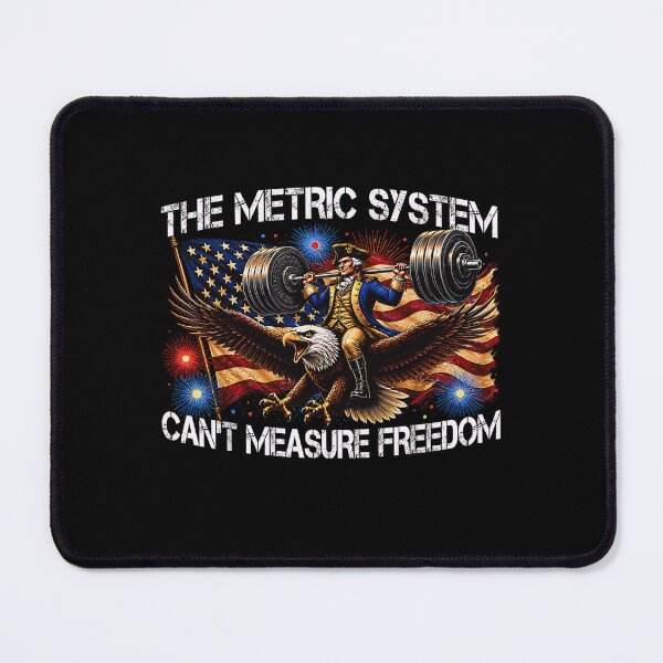Item preview, The Metric System Can't Measure Freedom Patriotic Weightlifter designed and sold by Brasovbit.
