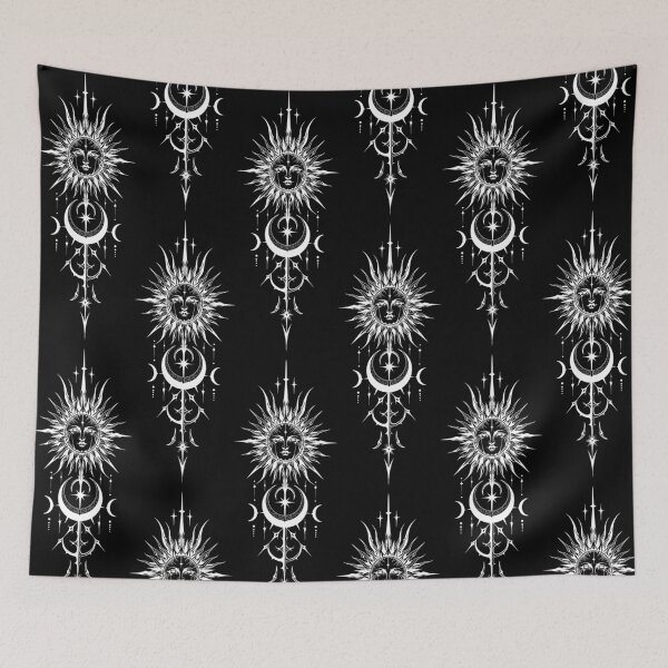 Item preview, Gothic Sun Face Celestial Sigil designed and sold by MORIANO TATTOOS.