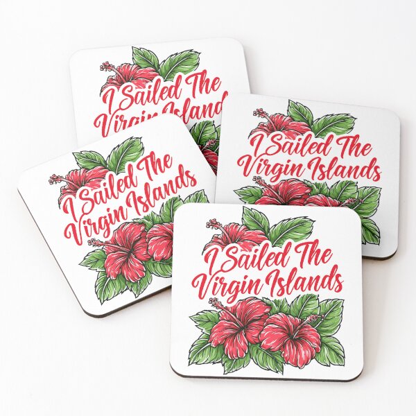 Item preview, I Sailed The Virgin Islands Hibiscus Red Text designed and sold by RichardRags.