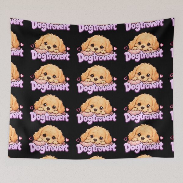Item preview, Dogtrovert and Golden Retriever designed and sold by DamioPolArt.