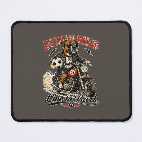 Item preview, Boxer Dog on Bike love Football designed and sold by DIGOR shop.