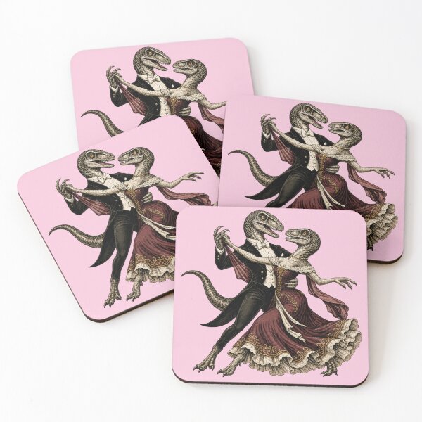 Item preview, Ballroom Dancing Velociraptors designed and sold by cbfineart.