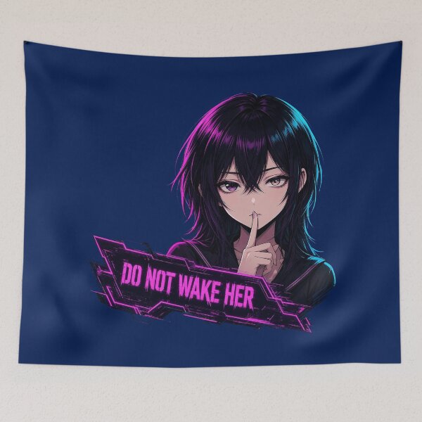 Item preview, Do Not Wake Her Dark Emo Anime Stare designed and sold by rowanwrigh.