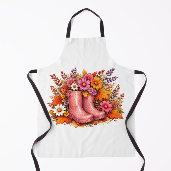 Item preview, Pink Rain Boots – Autumn Flowers designed and sold by Ania & Maxiu.