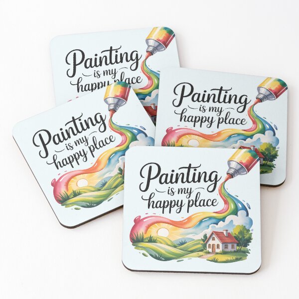 Item preview, Painting Is My Happy Place – Inspirational Artist and Painting Design designed and sold by Jollys-ArtShop.