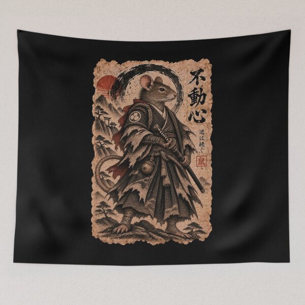 Item preview, Rat Samurai Warrior – Vintage Japanese Ukiyo-e Art designed and sold by will freed18.
