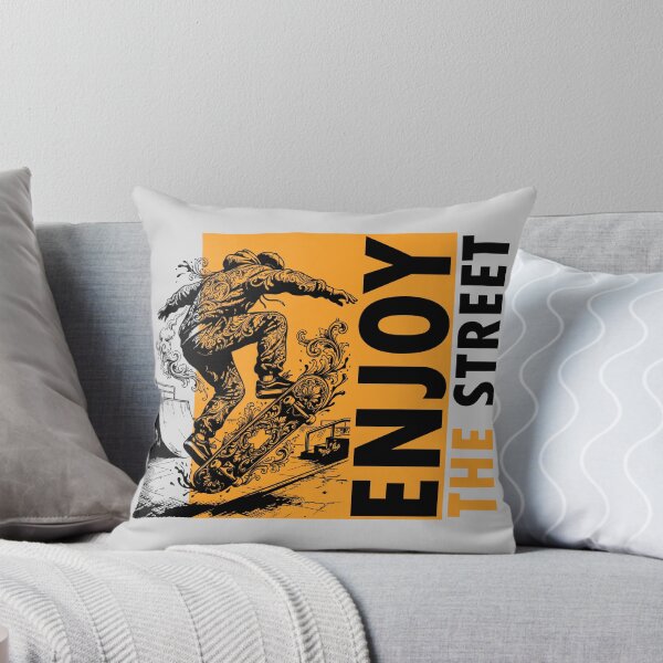 Item preview, Enjoy The Street Skateboarding Ornamental Skater Urban Art Graphic designed and sold by KiwiRider.