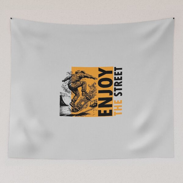 Item preview, Enjoy The Street Skateboarding Ornamental Skater Urban Art Graphic designed and sold by KiwiRider.