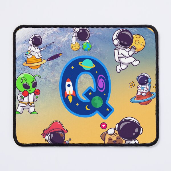 Item preview, Letter Q Space Pattern Monogram — Astronaut Initial Kids Gift designed and sold by BoldcreationsM.