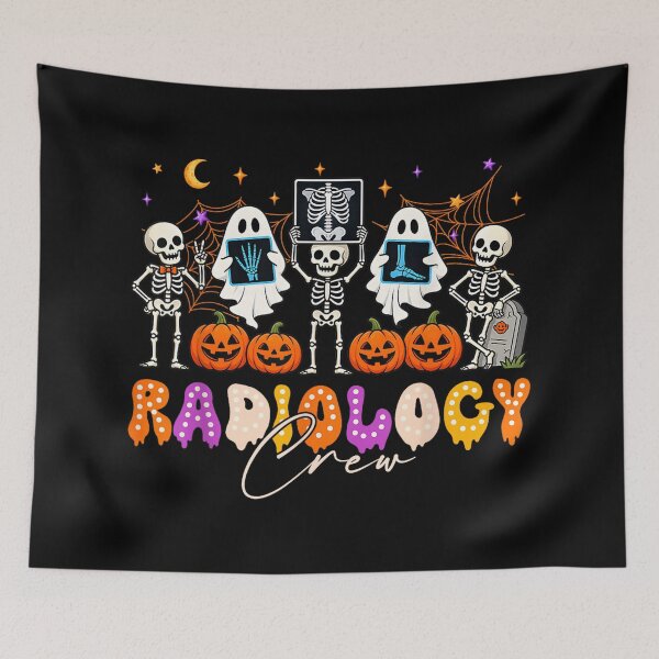 Item preview, Radiology Crew Ghost Skeleton Halloween X-Ray Tech Nurse designed and sold by hoganpineda.