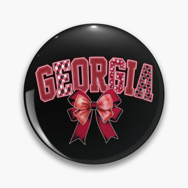 Item preview, Georgia Red Coquette Denim-effect Football Spirit designed and sold by RockTheFeal.