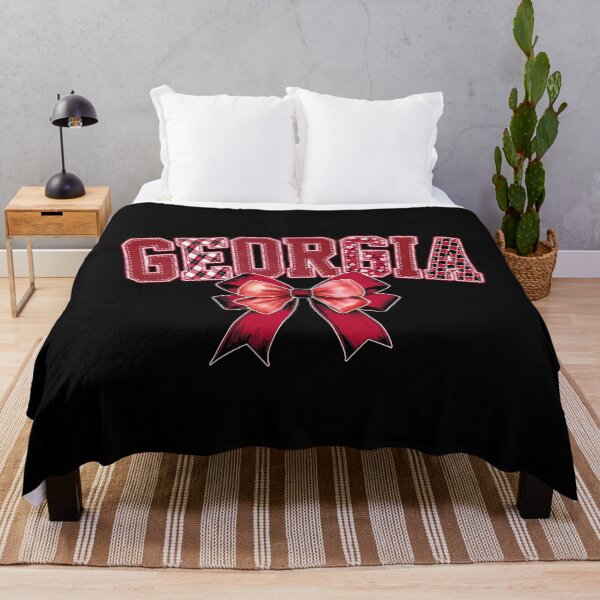 Item preview, Georgia Red Coquette Denim-effect Football Spirit designed and sold by RockTheFeal.