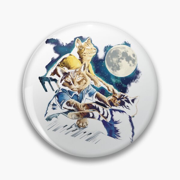 Item preview, Space Cats Playing Piano Keyboard Moon designed and sold by ArtSantosv.