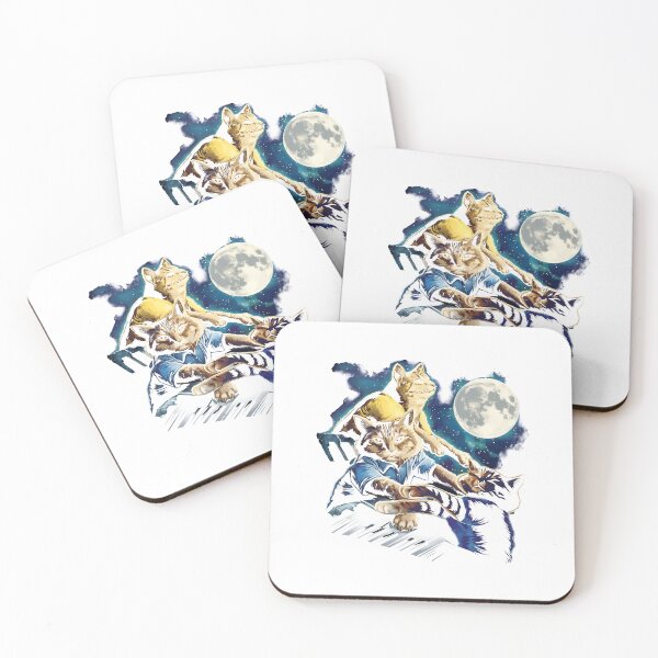 Item preview, Space Cats Playing Piano Keyboard Moon designed and sold by ArtSantosv.