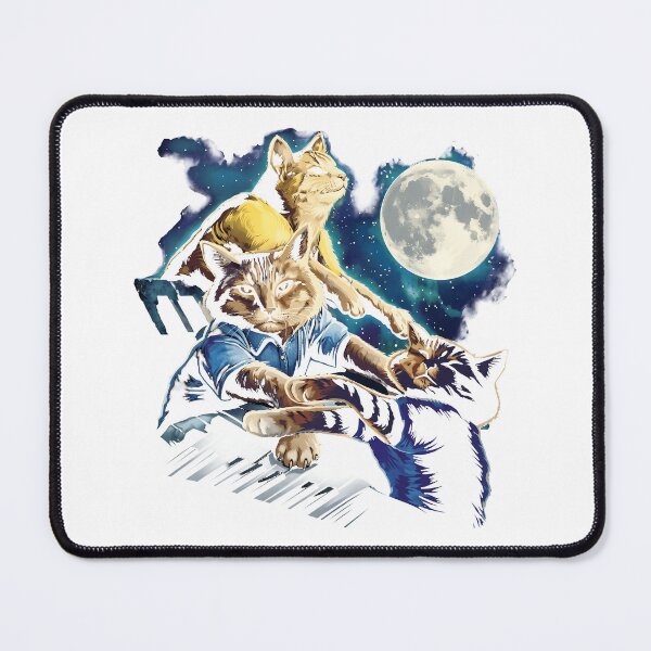 Item preview, Space Cats Playing Piano Keyboard Moon designed and sold by ArtSantosv.