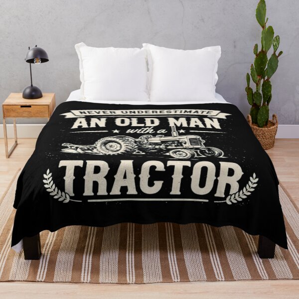Item preview, Never Underestimate An Old Man With A Tractor, Funny Farmer designed and sold by Dabbing Turtle Designs.