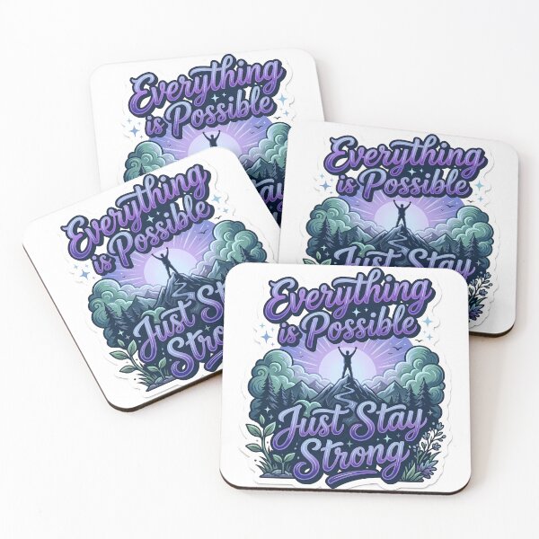 Item preview, Everything Is Possible Mountain Climbing Motivational Quote designed and sold by SnapStickerHub.