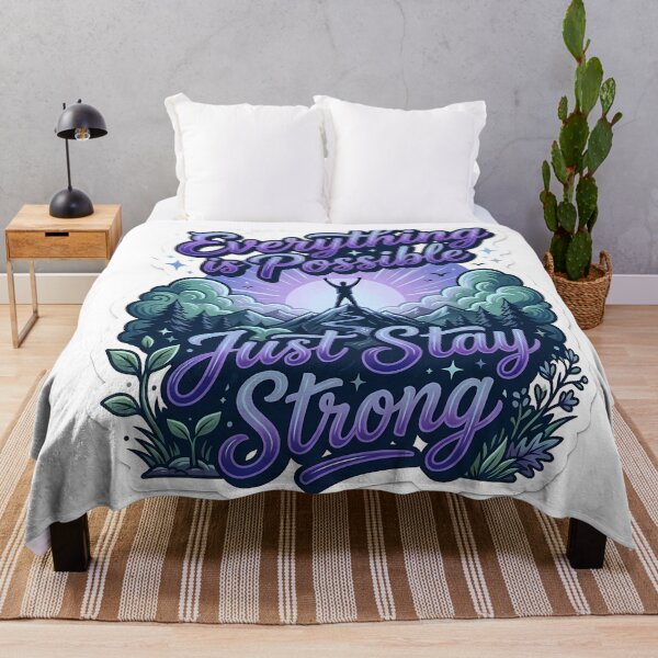 Item preview, Everything Is Possible Mountain Climbing Motivational Quote designed and sold by SnapStickerHub.