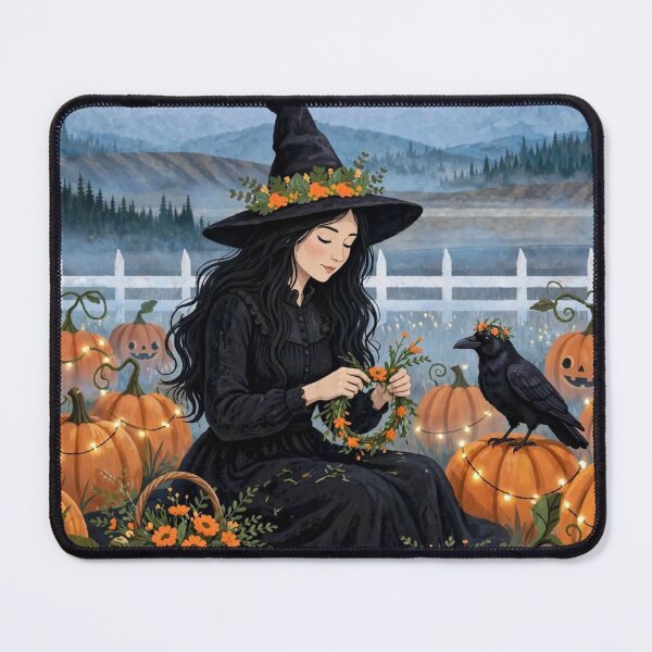 Item preview, Black witch and crow - Flower Crowns designed and sold by DibujandoPorfa.