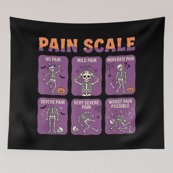 Item preview, Pain Scale Skeleton Trauma Nurse Halloween Nursing Humor designed and sold by hoganpineda.