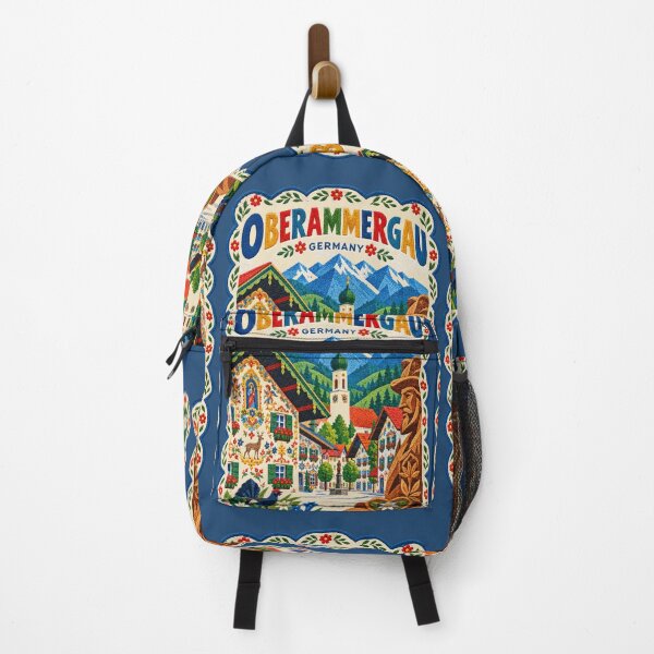 Item preview, Oberammergau Germany Bavarian Embroidery Travel Art designed and sold by Witsprings.